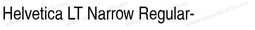 Helvetica LT Narrow Regular字体转换